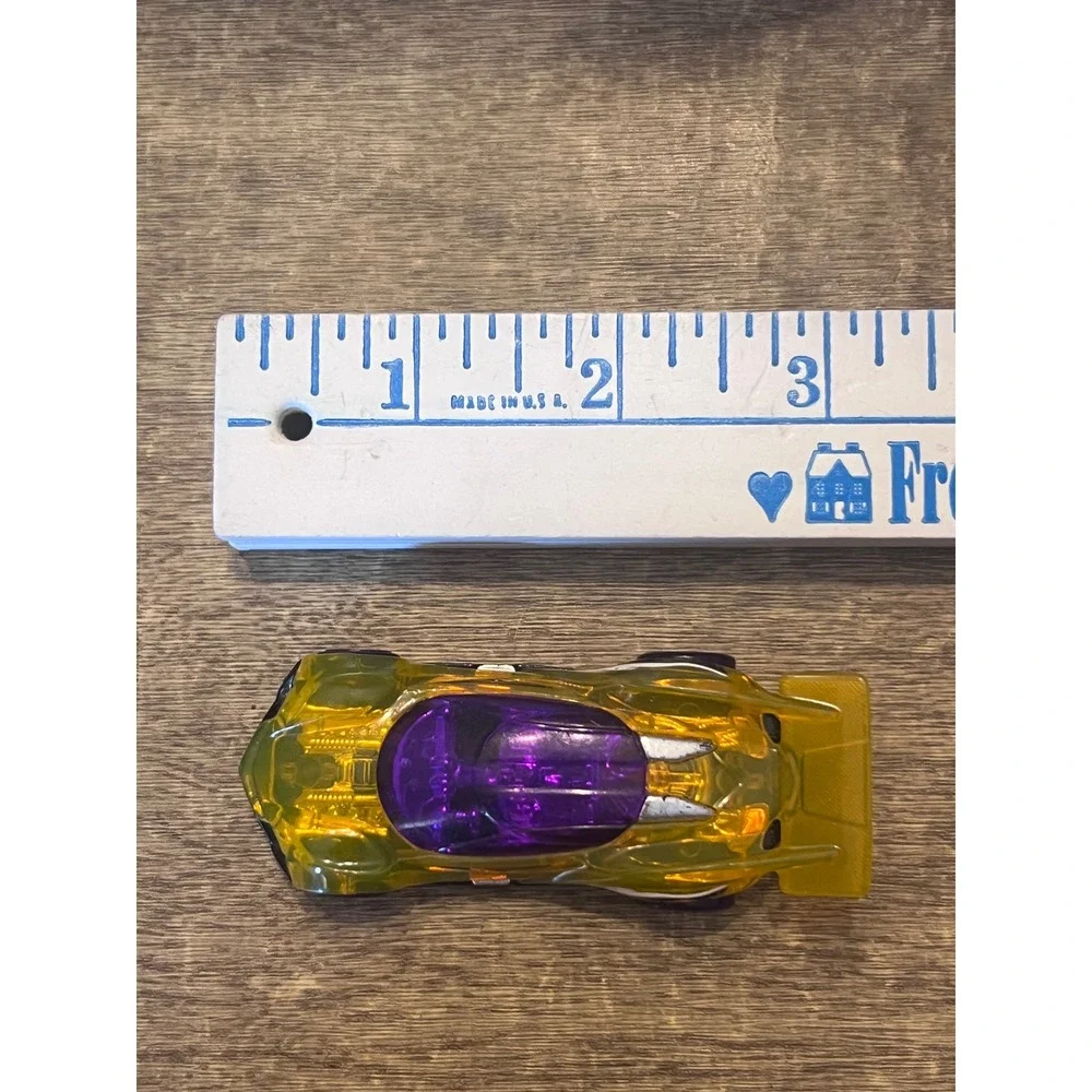 Hot Wheels 2016‎ X-Raycers Blitzspeeder Clear Yellow W Purple Windows Loose Car